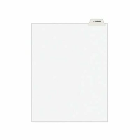 AVERY DENNISON Avery, Avery-Style Preprinted Legal Bottom Tab Divider, Exhibit F, Letter, White, 25/pk 11945